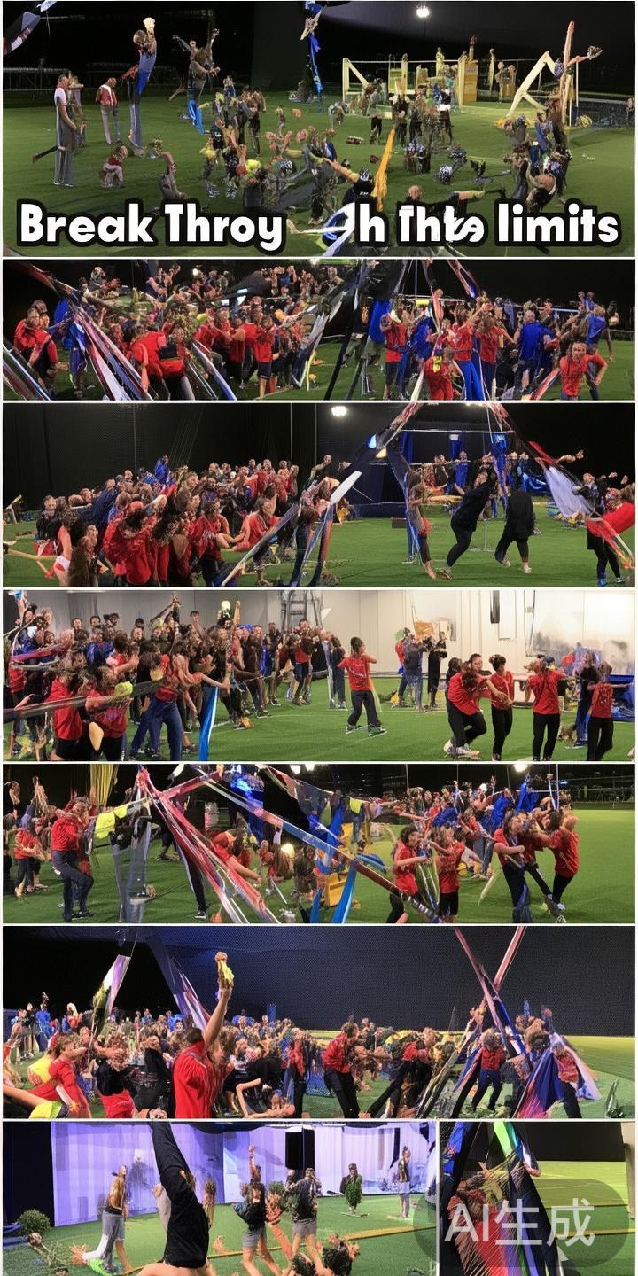 团队竞技类赛事一直是年会的主打项目。例如，接力赛、